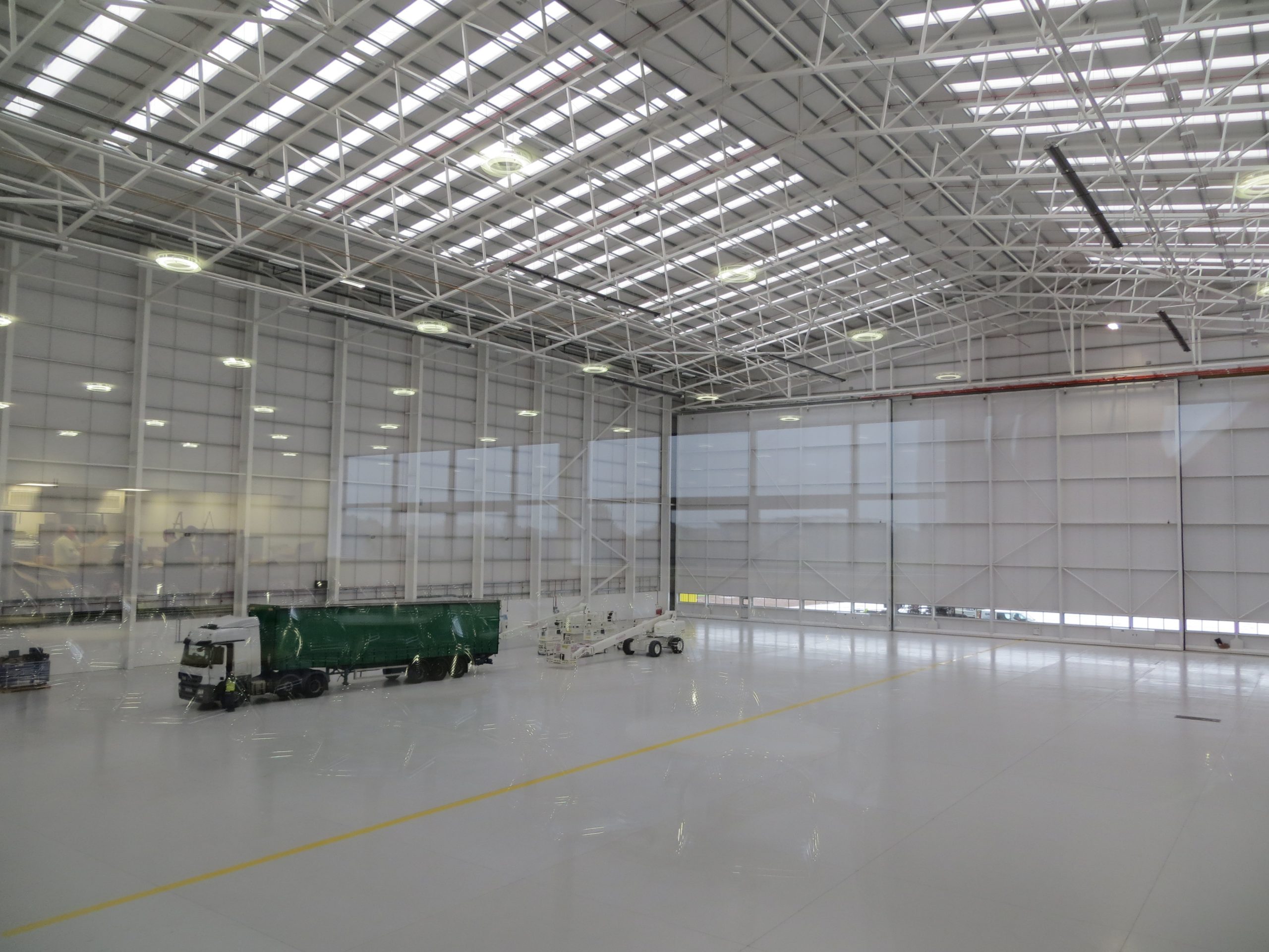 A large, empty warehouse.